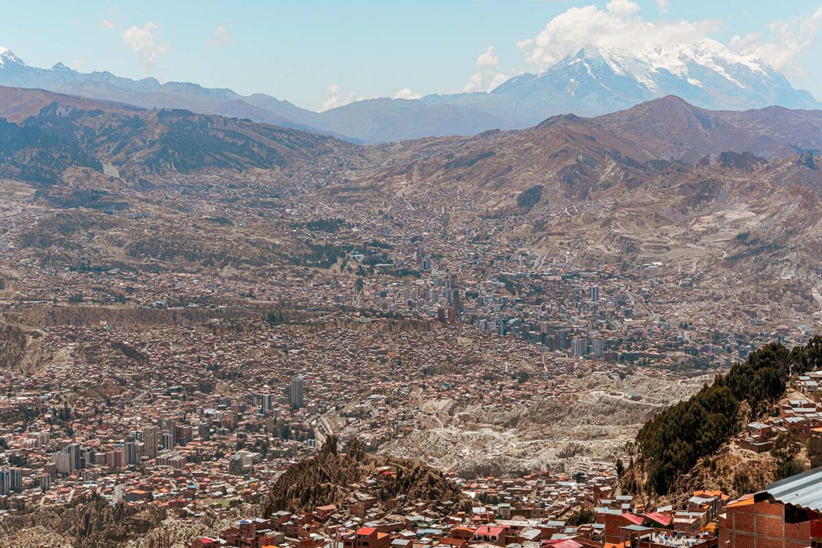 Scenery of La Paz, Bolivia