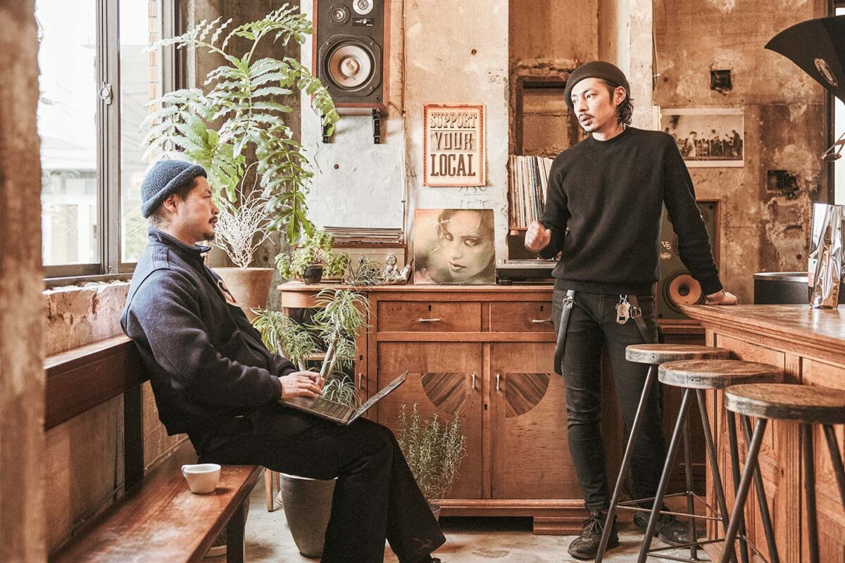 Staff members chatting at Raw Sugar Roast, a specialty coffee roaster in Tokyo, Japan
